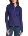 Ibkul Solid Zip Jacket In Blue