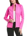 Ibkul Solid Zip Jacket In Pink