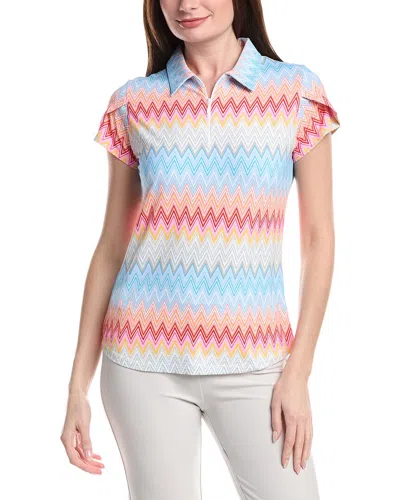 Ibkul Tulip Sleeve Polo Shirt In Pink
