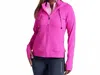 Ibkul Zip Hoody Jacket In Hot Pink In Pink