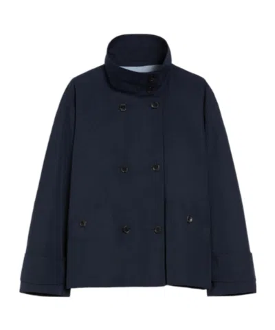 Iblues A-line Trench Coat In Blue