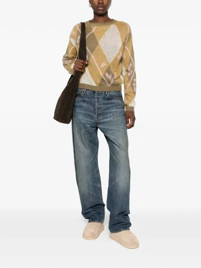 Iblues Argyle-pattern Sweater In Neutral
