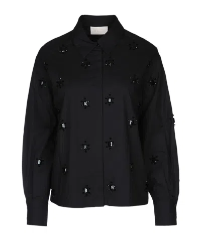 Iblues Beaded-detail Shirt In Black