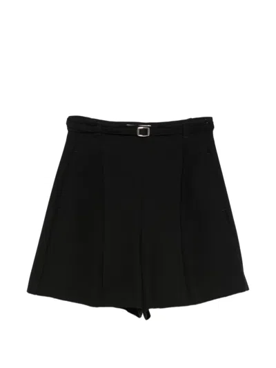 Iblues Belted Pleated Shorts In Black