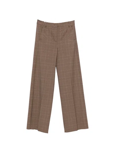Iblues Casual Pants With Belt Loops In Brown