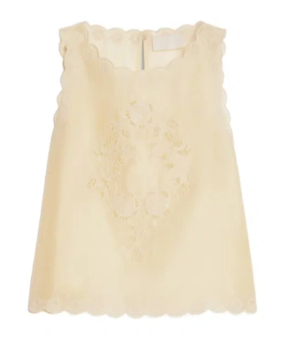Iblues Broderie Anglaise Top In Neutral