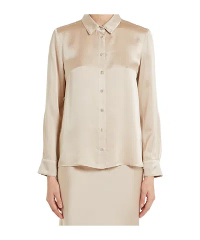 Iblues Button-down Long-sleeved Shirt In Brown