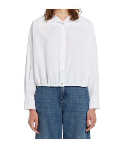 Iblues Button-down Long-sleeved Shirt In White