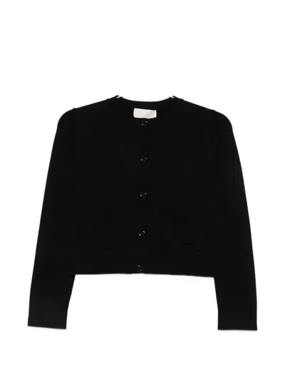 Iblues Button-up Patch-pocket Cardigan In Black