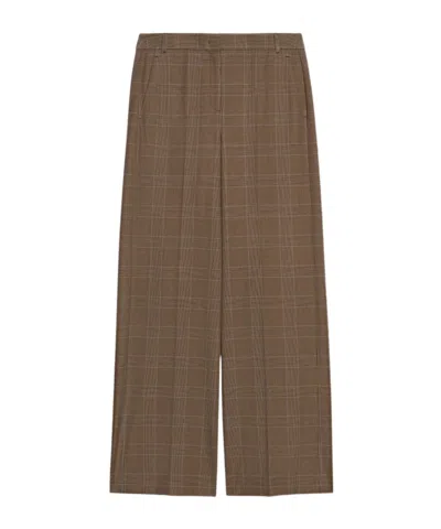 Iblues Casual Pants With Belt Loops In Brown