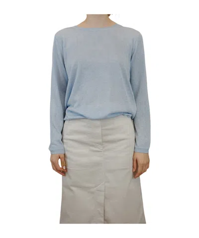 Iblues Crew Neck Long Sleeve Sweater In Blue