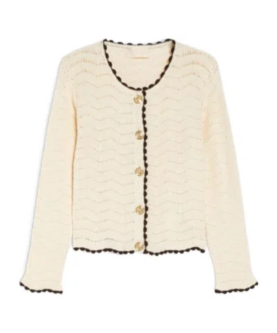Iblues Crochet-knit Cardigan In Gold