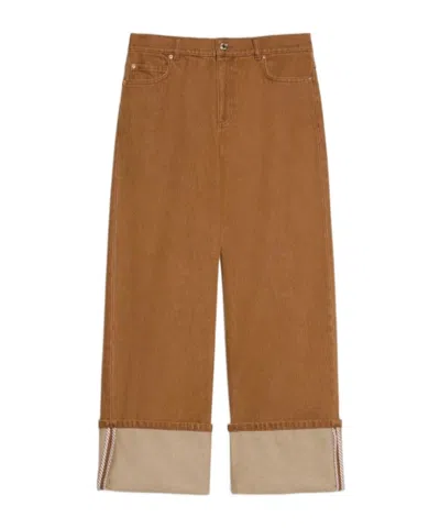 Iblues Cuffed Jeans In Brown
