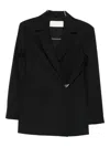 Iblues Double-breasted Long-sleeve Jacket In Black