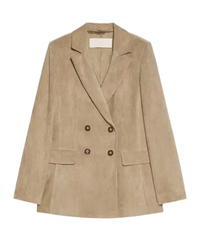Iblues Double-breasted Casual Jacket In Brown
