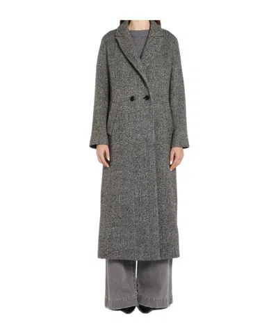 Iblues Double-breasted Coat In Gray