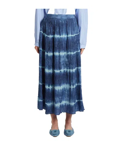 Iblues Elastic Waist Skirt In Blue