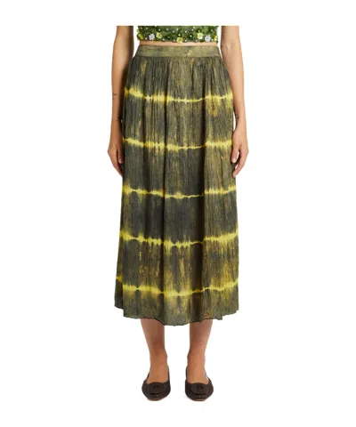 Iblues Elastic Waist Skirt In Green