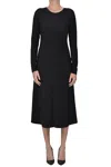 Iblues Eschilo Lurex Midi Dress In Black