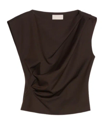 Iblues Fitted Top In Brown
