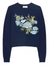 Iblues Floral-embroidered Sweater In Blue