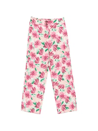 Iblues Floral Trousers In Pink