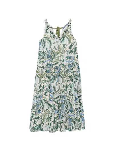 Iblues Floral-print Midi Dress In Green