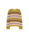 Iblues Fair Isle-pattern Crew-neck Sweater In Green