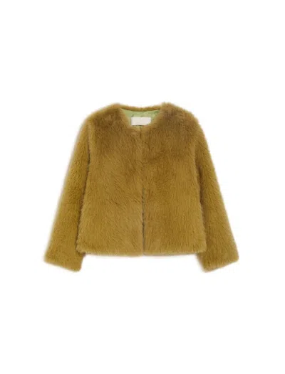 IBLUES I BLUES OVIDIO FAUX-FUR GREEN