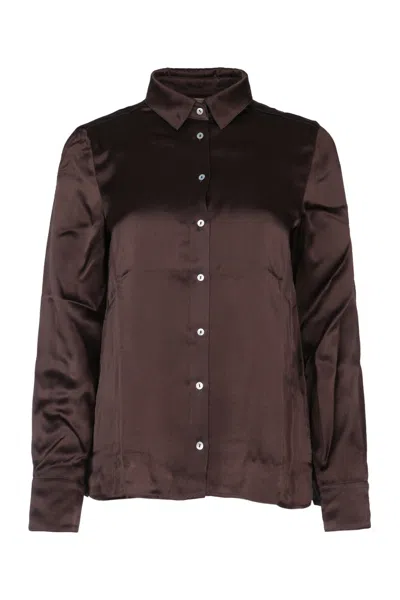 IBLUES I BLUES SATIN BUTTON UP SHIRT