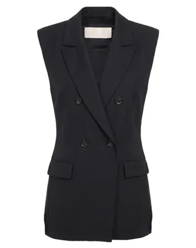 Iblues I Blues Woman Blazer Black Size 2 Polyester, Viscose, Elastane In Brown
