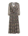 Iblues I Blues Woman Midi Dress Midnight Blue Size 6 Polyester In Green