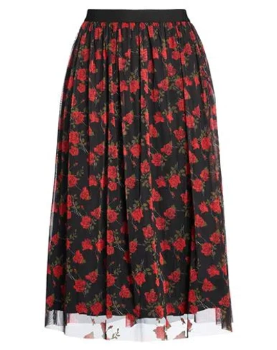 Iblues I Blues Woman Midi Skirt Black Size 6 Polyester