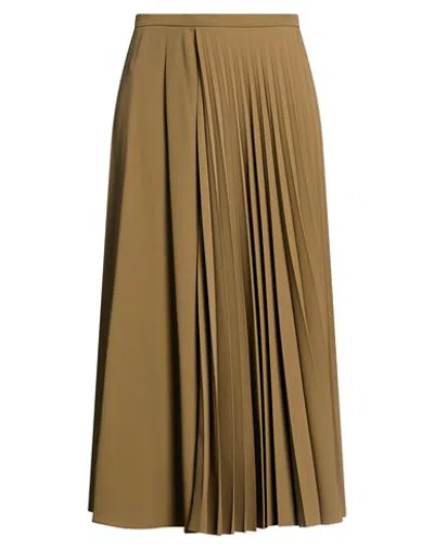 Iblues I Blues Woman Midi Skirt Military Green Size 2 Polyester, Elastane In Brown