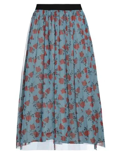 Iblues I Blues Woman Midi Skirt Pastel Blue Size 10 Polyester