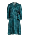 Iblues I Blues Woman Mini Dress Dark Green Size 10 Polyester In Green