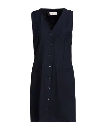 Iblues I Blues Woman Mini Dress Midnight Blue Size 6 Polyester, Viscose, Elastane