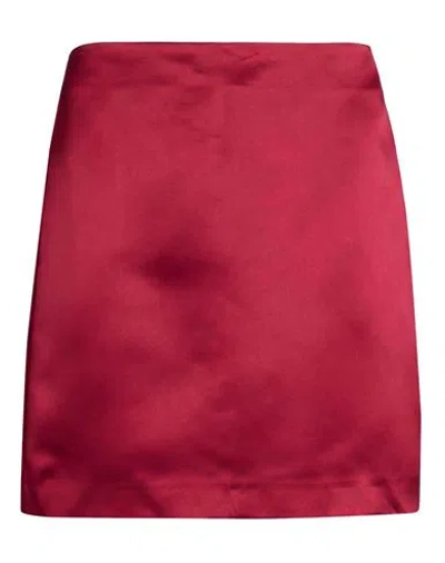 Iblues I Blues Woman Mini Skirt Burgundy Size 8 Polyester