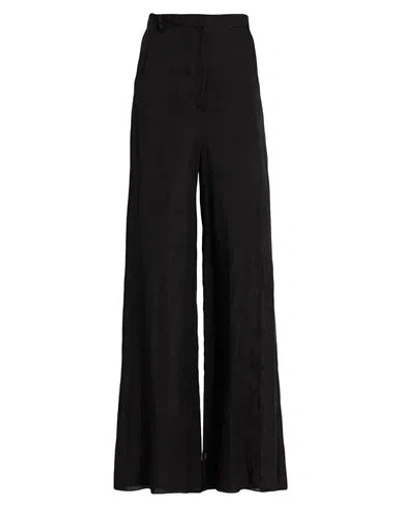 Iblues I Blues Woman Pants Black Size 10 Linen