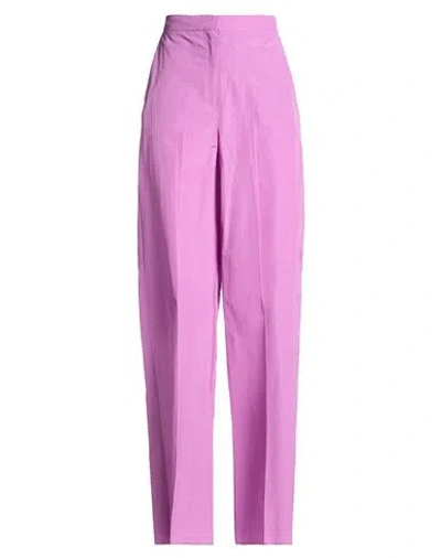 Iblues I Blues Woman Pants Mauve Size 8 Polyester, Cotton In Purple