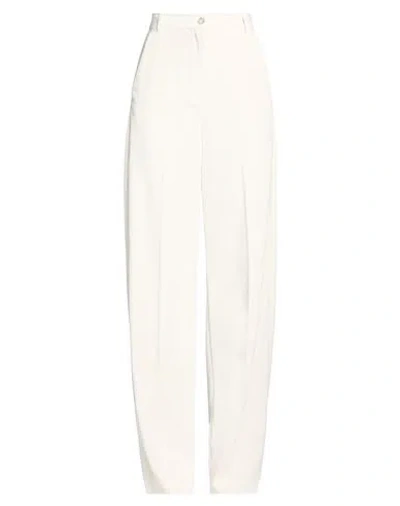 Iblues I Blues Woman Pants White Size 2 Polyester, Polyamide, Elastane