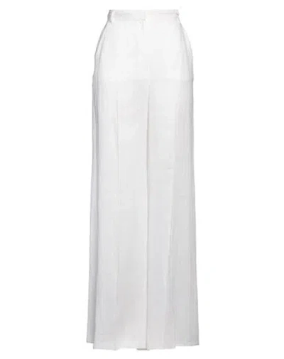 Iblues I Blues Woman Pants White Size 8 Linen