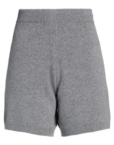 Iblues I Blues Woman Shorts & Bermuda Shorts Grey Size L Wool, Polyamide In Gray