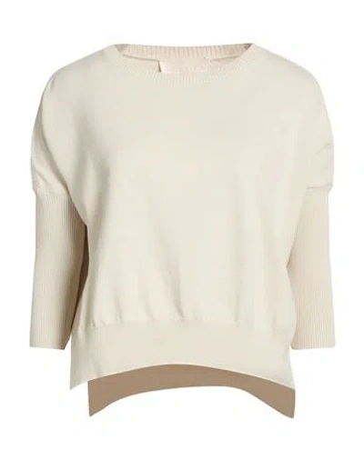 Iblues I Blues Woman Sweater Beige Size Xl Viscose, Polyester In White
