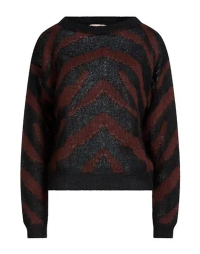 Iblues I Blues Woman Sweater Black Size S Acrylic, Polyamide, Mohair Wool In Multi