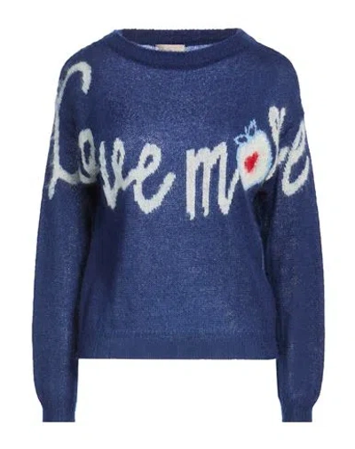 Iblues I Blues Woman Sweater Blue Size L Acrylic, Polyamide, Mohair Wool
