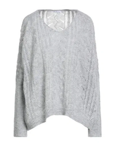 Iblues I Blues Woman Sweater Light Grey Size L Acrylic, Polyamide, Mohair Wool, Alpaca Wool In Gray
