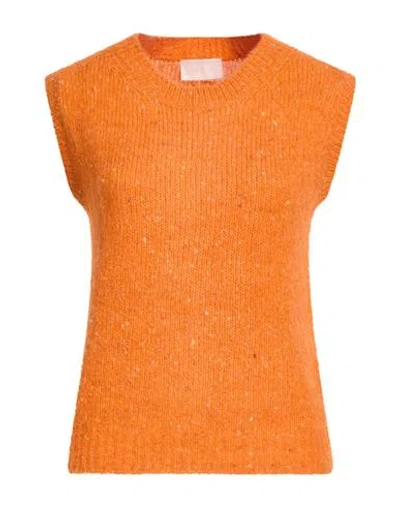 Iblues I Blues Woman Sweater Orange Size L Acrylic, Alpaca Wool, Synthetic Fibers, Wool, Cotton