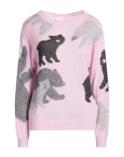 Iblues I Blues Woman Sweater Pink Size L Acrylic, Polyamide, Mohair Wool