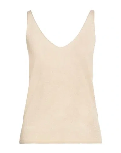 Iblues I Blues Woman Top Beige Size M Viscose, Polyester, Silk, Metallic Fiber In Neutral